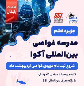دوره غواصی قشم - اردیبهشت 1404